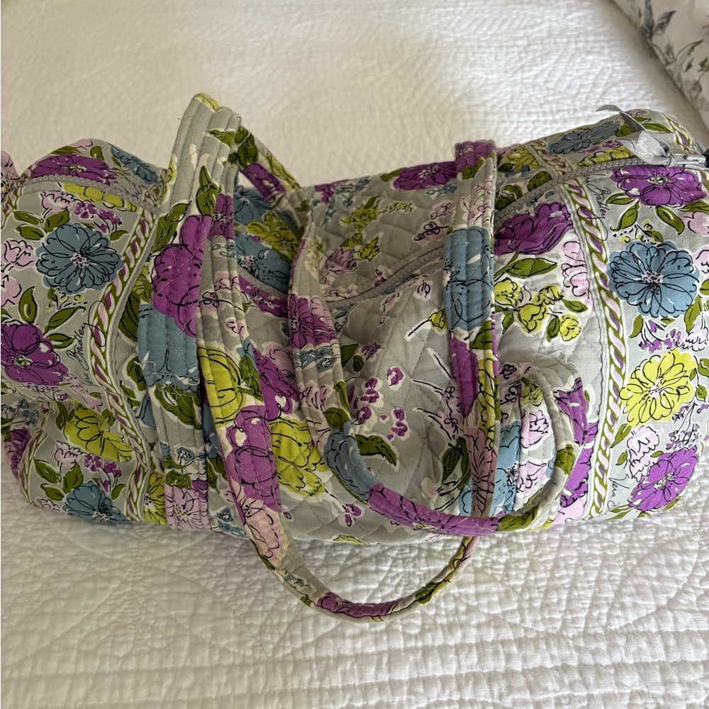 Vera Bradley Floral Quilted Travel Bag - Purple, Blue, Green